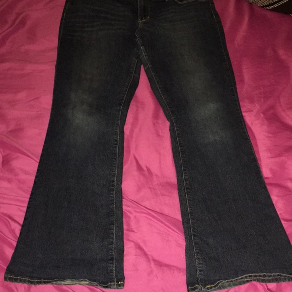 Denizen Levis Modern Bootcut mid rise dark blue jeans - Picture 3 of 4